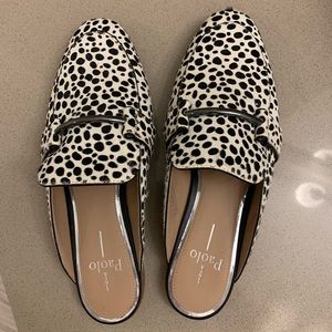L Paolo white and black mules